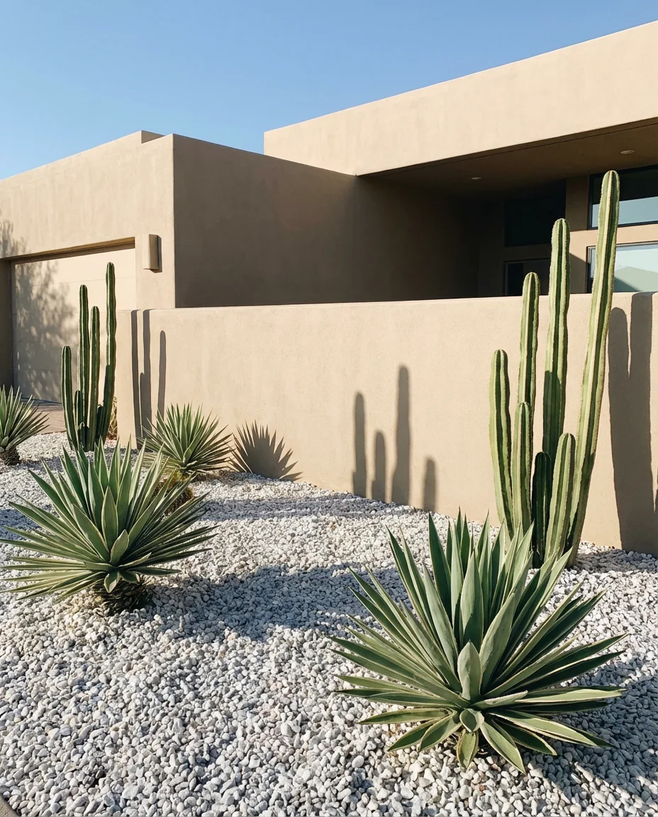 White Rock Garden with Minimalist Desert Design 1