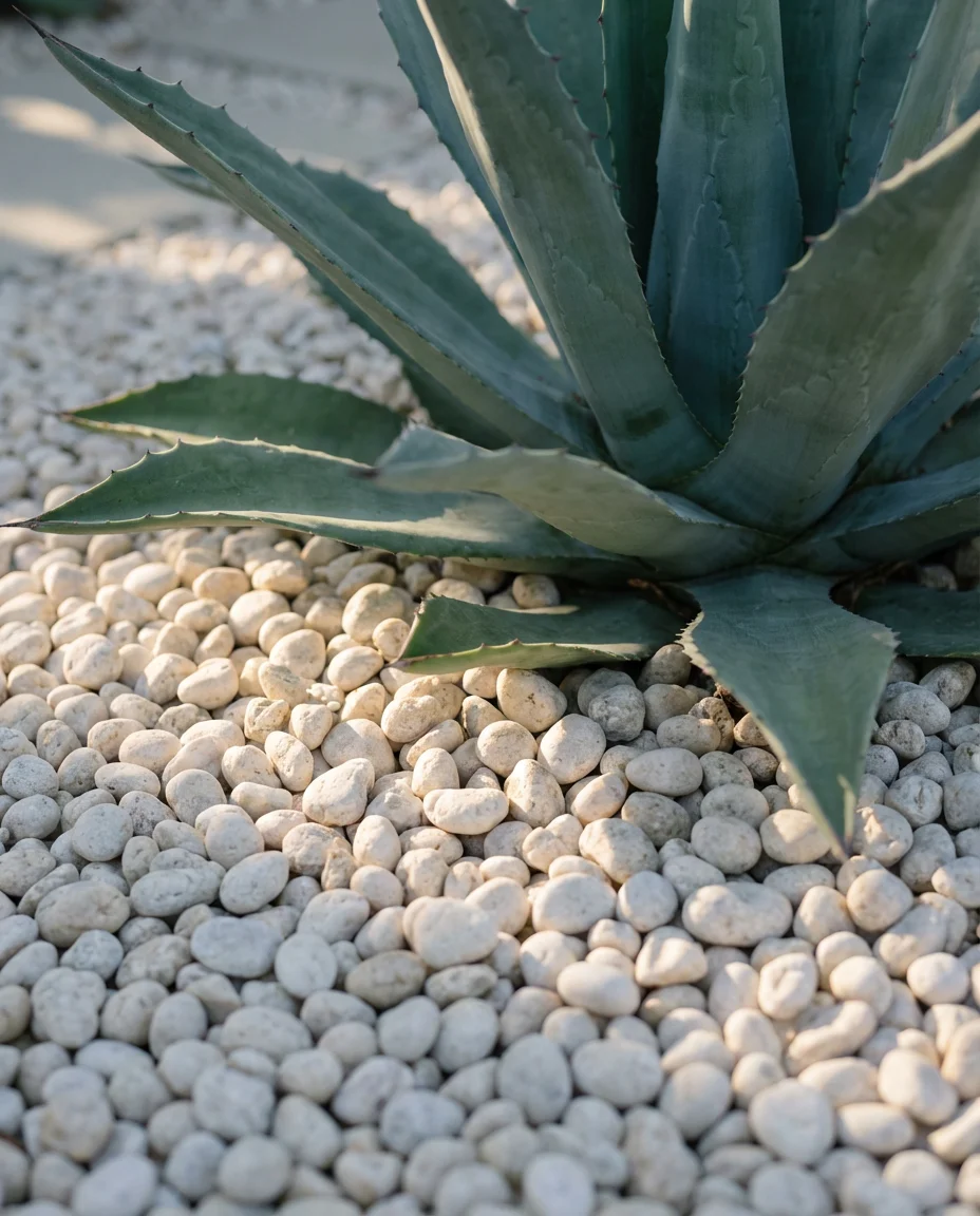 White Rock Garden with Minimalist Desert Design 2