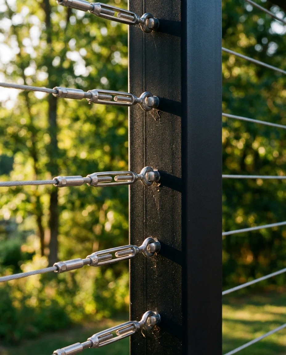 Wire Railing with Sleek Aluminum Posts 2