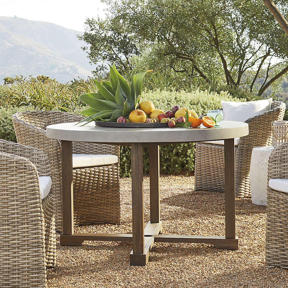 Abaco 48' Round Outdoor Patio Dining Table + Reviews | Crate & Barrel