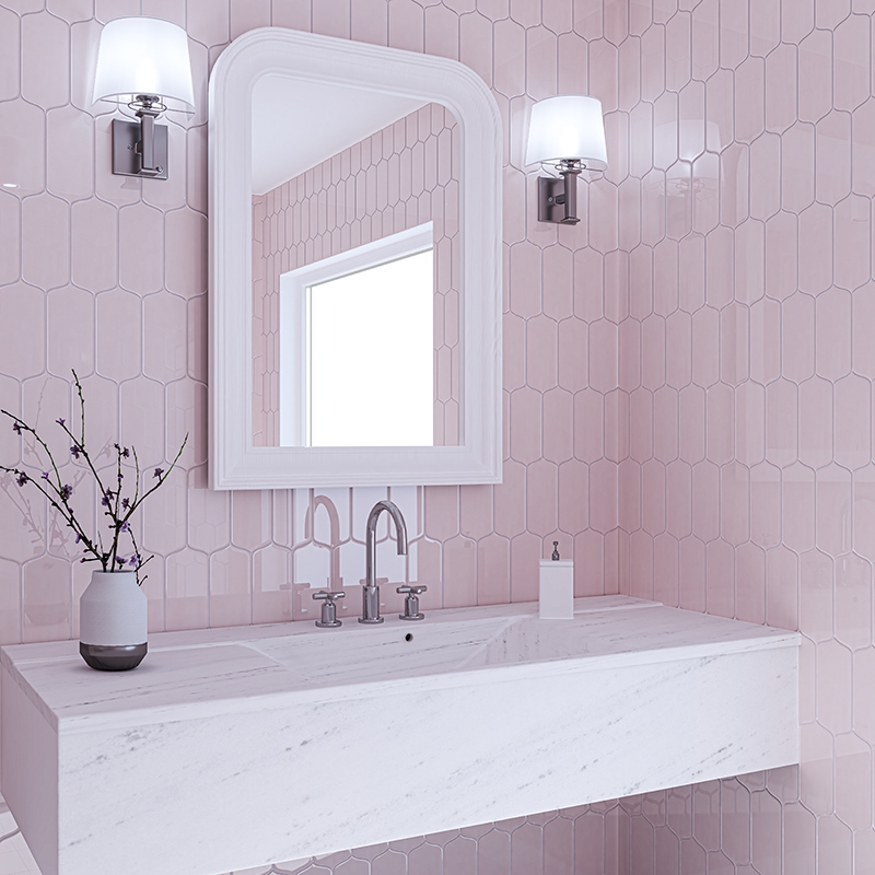 Calling All Barbie Fans: Pink Tile Bathroom Ideas | Country Floors of America LLC.