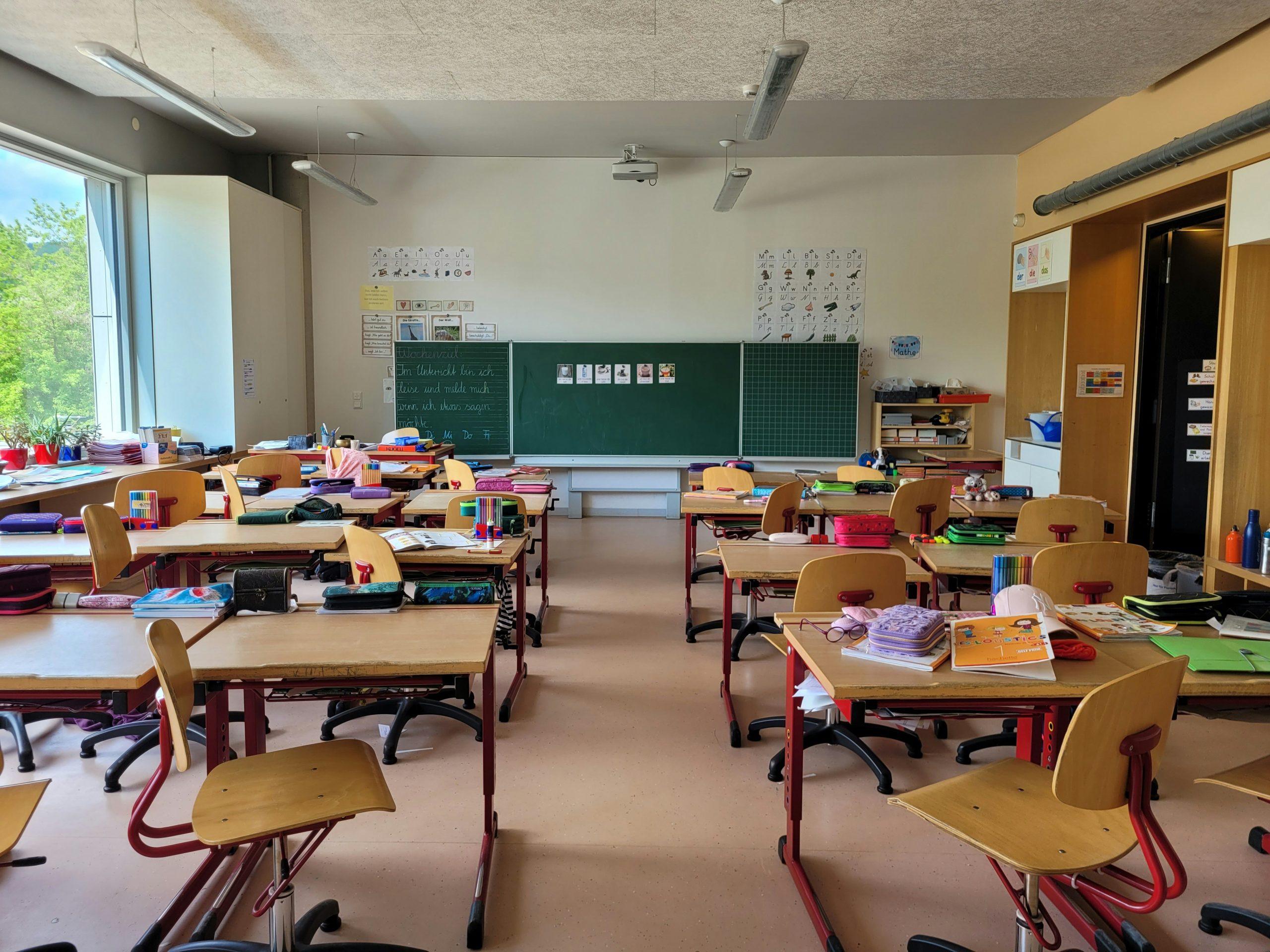 Classroom in an elementary school in Germany