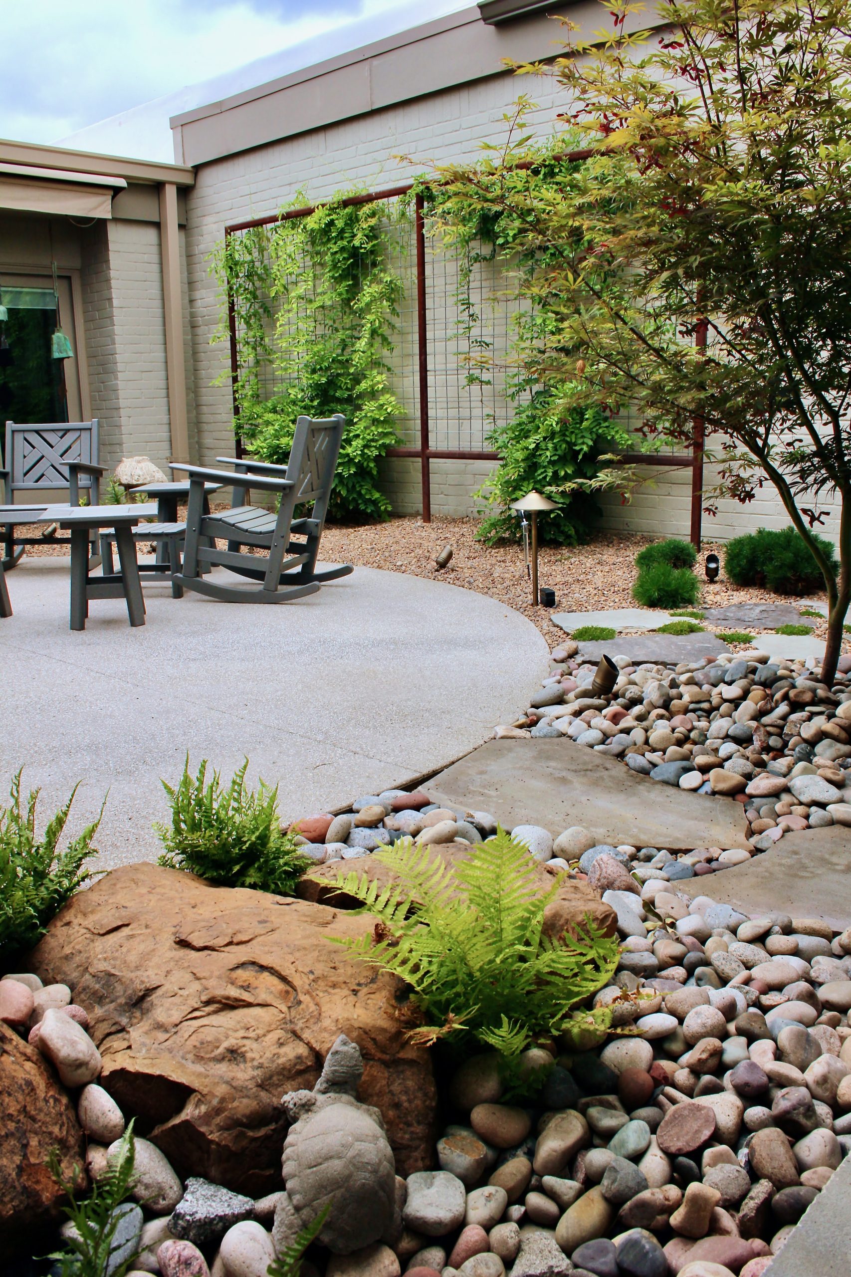 Courtyard Remodel in Tulsa: A Zen Garden Transformation - GORILLA BROTHERS Renovations