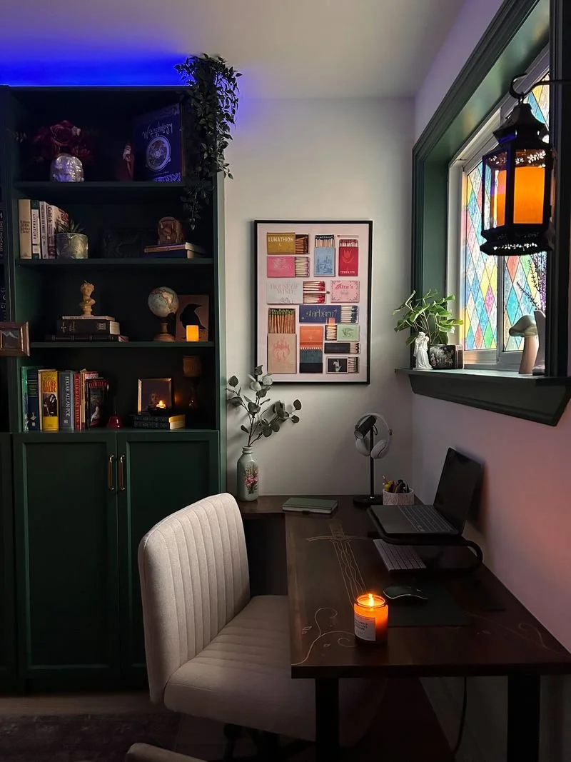 Home Library Makeover: Dark Academia Office for Fantasy Reader — DIY in Progress