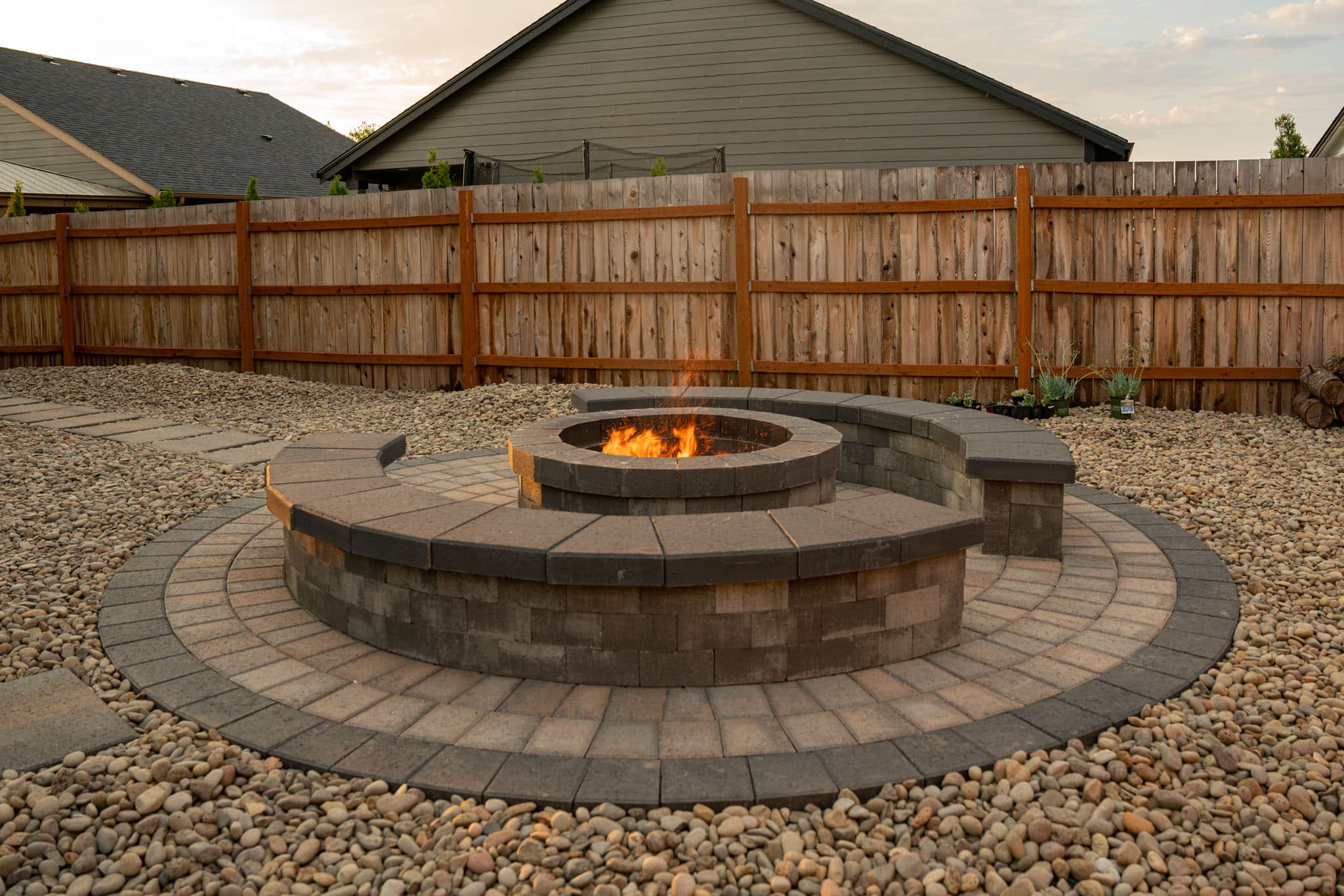 How to Build a Circle Paver Patio & Stone Fire Pit | DIY
