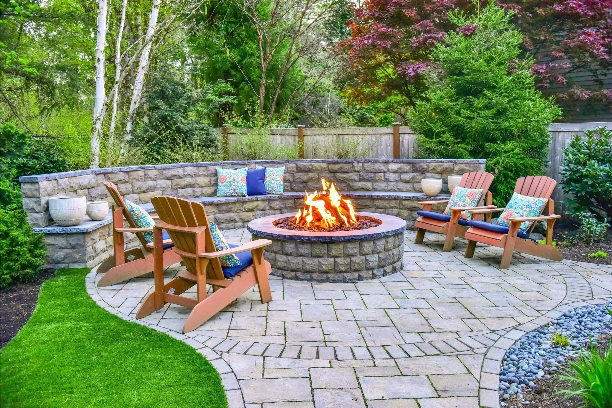 Imagine Relaxing by a Fire Pit on Your New Paver Patio in the Kirkland, WA, Area | Outdoor Design by Oz