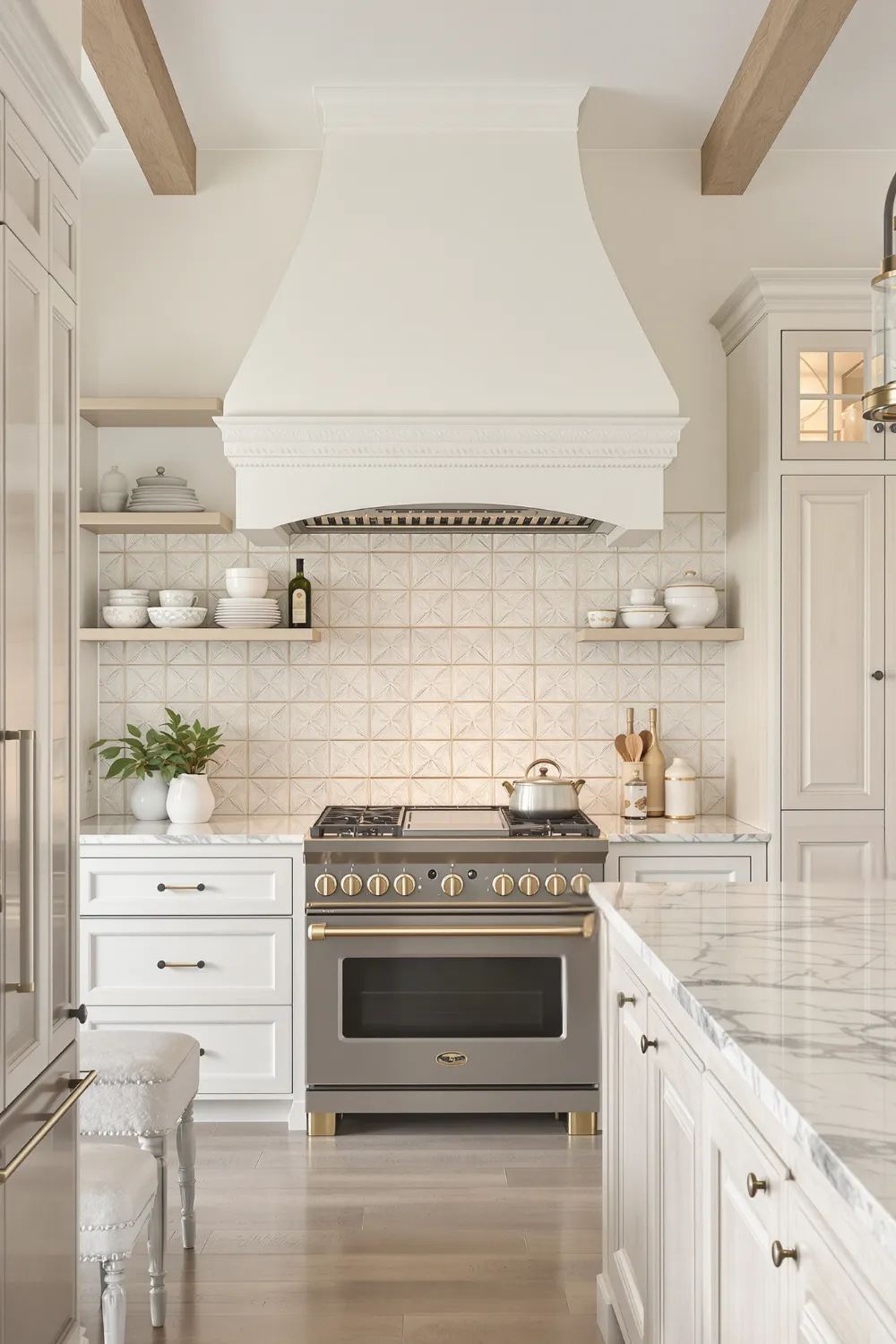 Modern European Farmhouse Kitchen: Cozy Meets Luxury