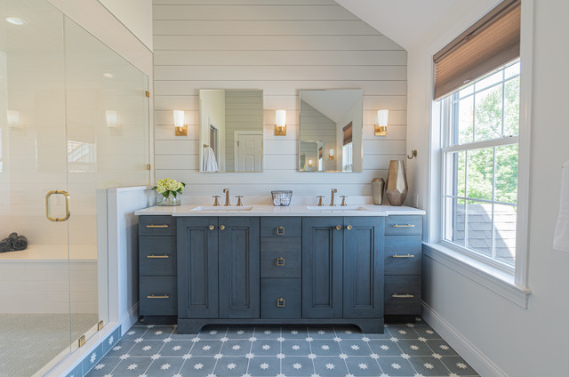 Modern Farmhouse Master Bath - Farmhouse - Bathroom - Philadelphia - by Gardner/Fox Associates, Inc | Houzz