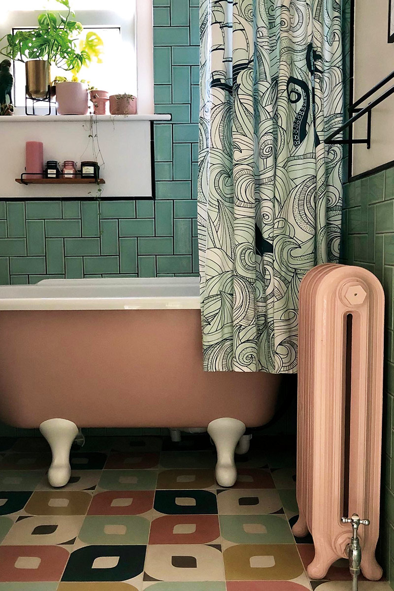 Pink and green bathroom: how we created a whimsical scheme