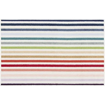 Mainstays Rainbow Stripe Indoor Area Rug