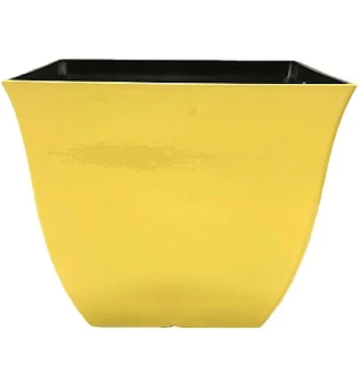 Nora Yellow Outdoor Square Planter, M...