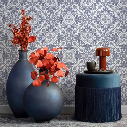 Premium Vintage Tile Wallpaper Peel &...