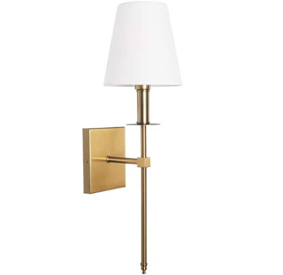 LamQee 1-Light Wall Sconce with White...