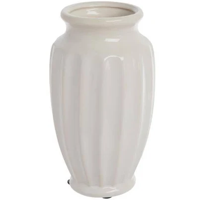 White Fluted Vase