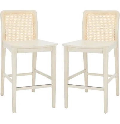 Benicio Rattan Counter Stool Safavieh