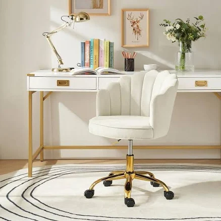 Rebeca Swivel Velvet Task Chair with ...
