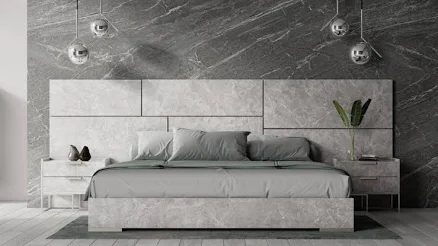 Marbella Italian Modern Grey Marble B...