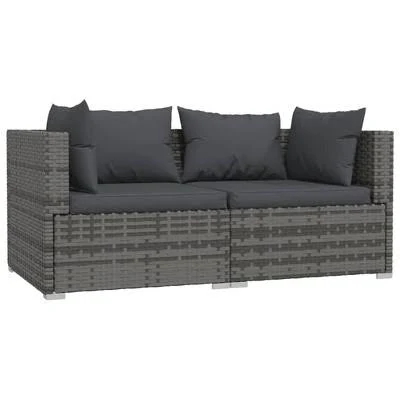 vidaXL 2-Seater Sofa with Cushions Gr...