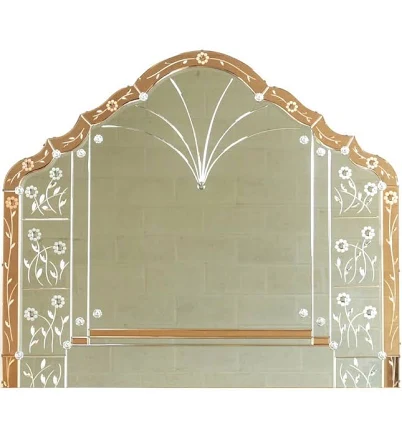 Huge Art Deco Rose Gold Wall Mirror