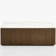 Crate & Barrel Troupe Ribbed Square C...