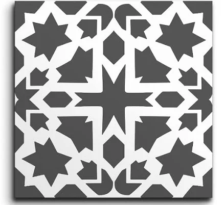 Elegant Encaustic-Style Tile with Sta...