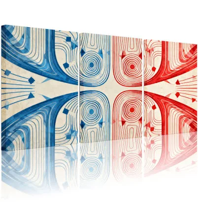 George Oliver Abstract Geometric Blue...