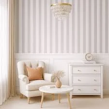 White and grey vertical striped wallp...
