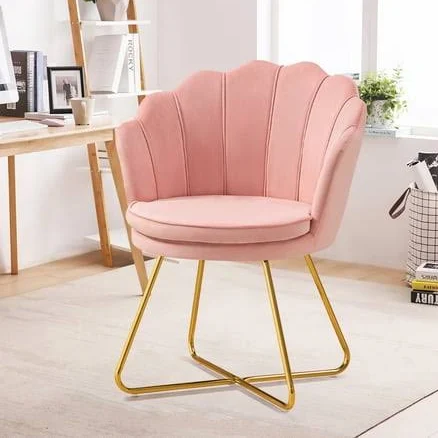 Furnimart Pink Velvet Armless Accent ...