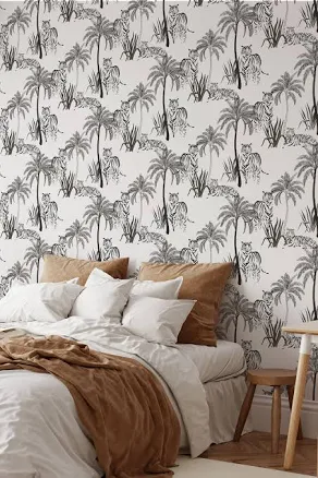 Tropical Tigers — Black & White Jungl...