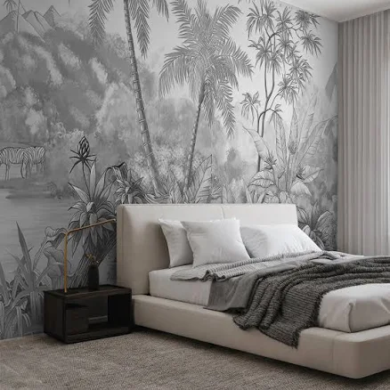 Uwalls.com Black and White Tropics Fo...