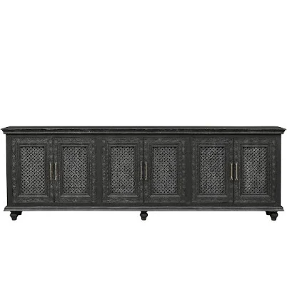 Clara Floral Carved Solid Wood Sidebo...