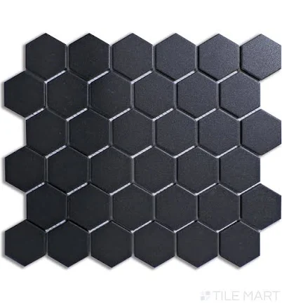 Mosaics 2x2 Hexagon Black 12x12