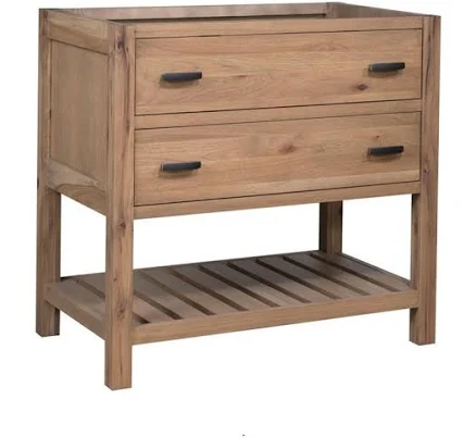 Amish Solid Wood Open Shelf Bathroom ...