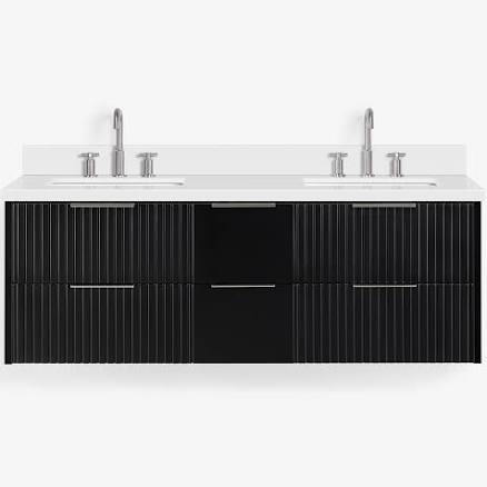 Ariel Lucia 60 in. Double Sink Floati...