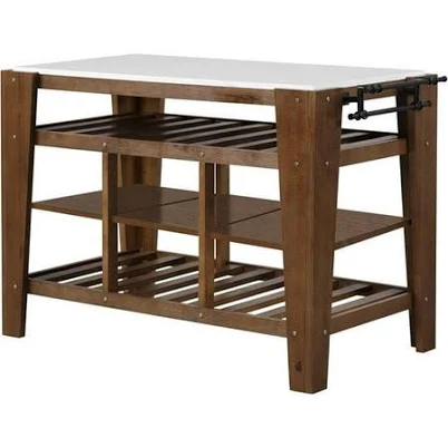 Bowery Hill 3-Shelf Wooden Kitchen Is...