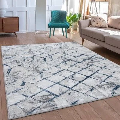 Luxe Weavers Modern Geometric Grid Ar...