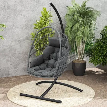 Uforic Hanging Egg Chair with Stand &...