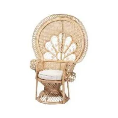 Baxton Ediva Peacock Accent Chair