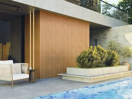 White Oak Exterior Slat Wall Panels