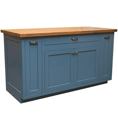 Amish Shaker Freestanding Kitchen Isl...