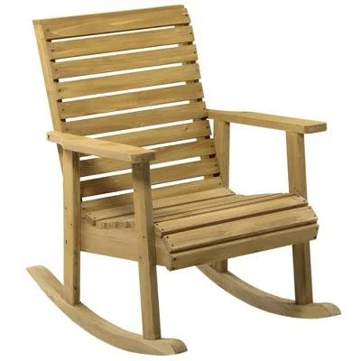 Outsunny Wooden Outdoor Rocking Chair