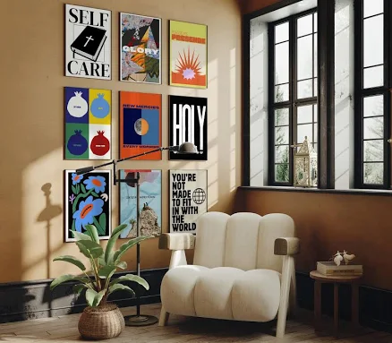 Trendy Christian Wall Art Set of 9: M...