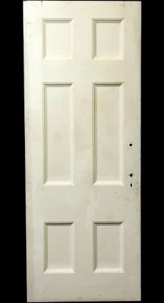 Six Panel White & Green Door