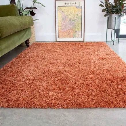 Terracotta Shaggy Super Soft Luxury Rug