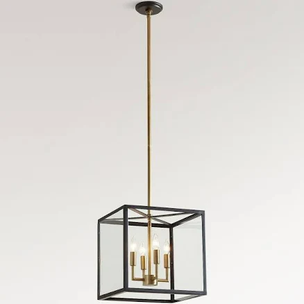 Pottery Barn Manor Glass & Iron Squar...