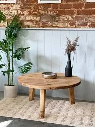 MEK // Scandi Wood Round Coffee Table...