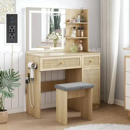 Brafabhome Boho Makeup Vanity Table a...