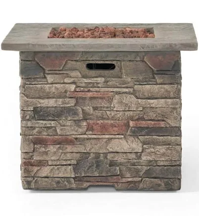 Awalua 32 inch Square MGO Fire Pit wi...