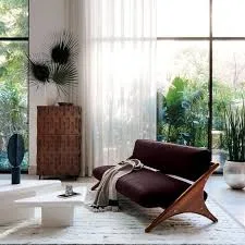 Warm White Linen Sheer Window Curtain...