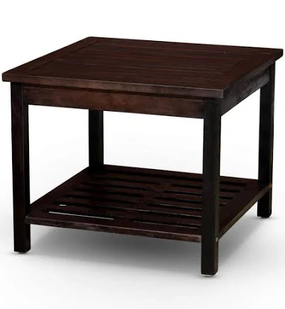 Zeus & Ruta Dark Brown Wood Square In...